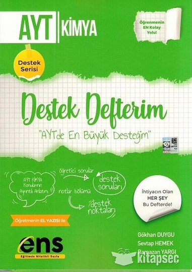 ENS AYT Kimya Destek Defterim